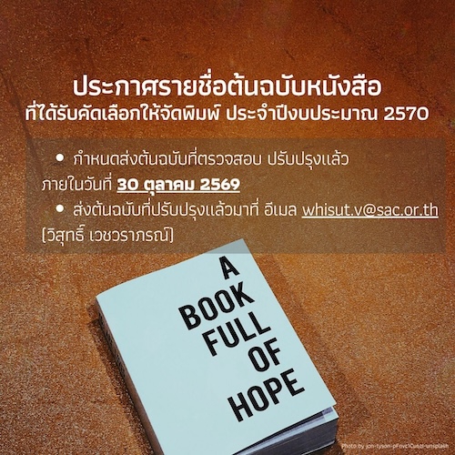 ประกาศรายชื่อต้นฉบับหนังสือวิชาการมานุษยวิทยาและสาขาที่เกี่ยวข้อง